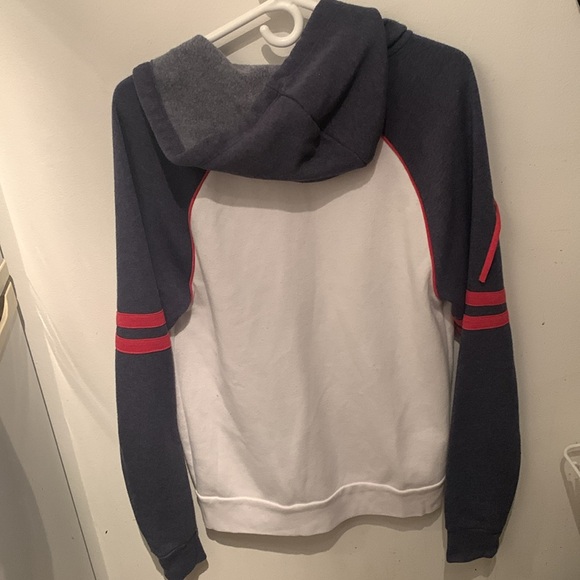 Superfly 3 tone Red Cream Grey Alternative Apparel Full Zip Hoodie SZ Medium 🔥 - Picture 10 of 11